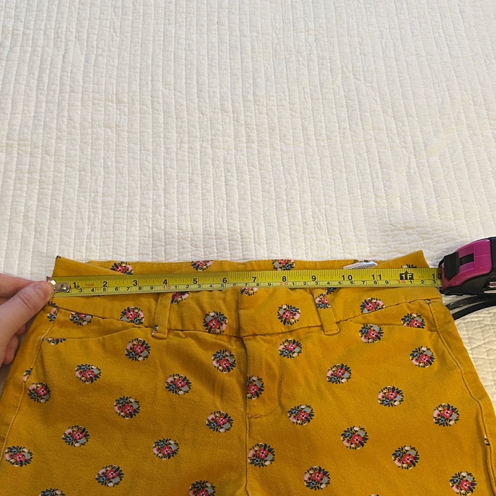 Old Navy Pixie Mustard Floral Skinny Pants Size 0 - Picture 6 of 6